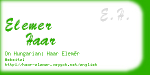elemer haar business card